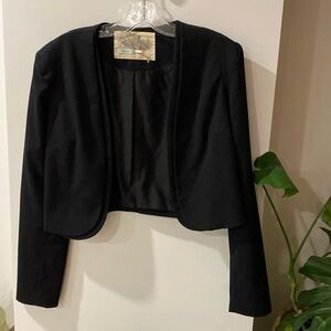 KIMCHI BLUE Anthropologie black crop bolero blazer L